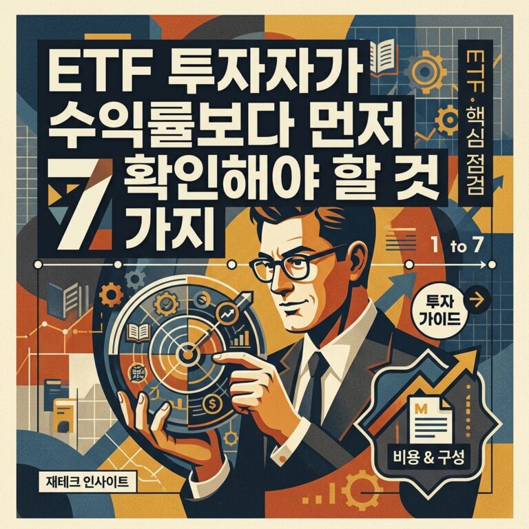 ETF 투자자가 수익률보다 먼저 확인해야 할 것 7가지