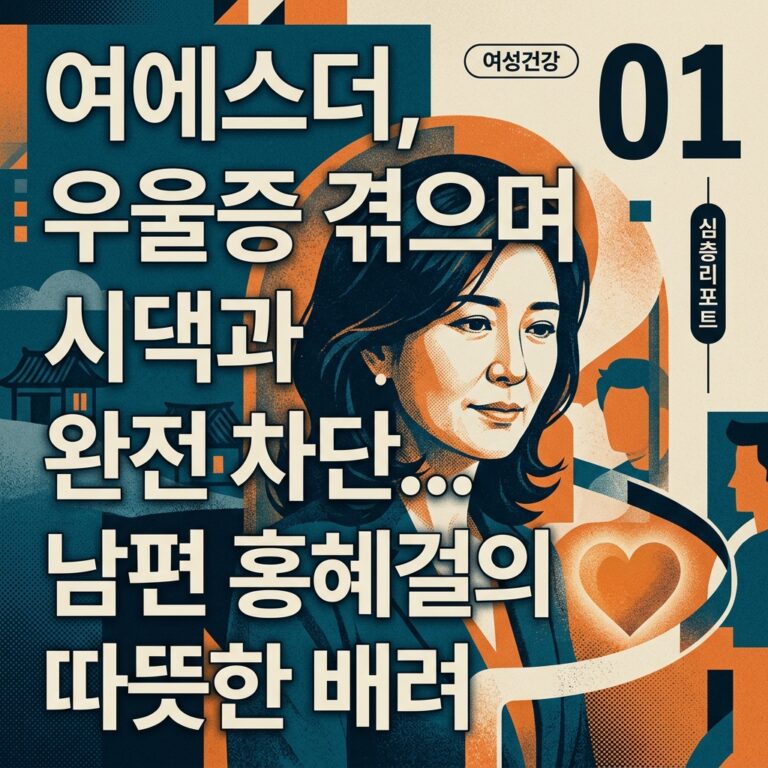 여에스더, 우울증 겪으며 시댁과 완전 차단… 남편 홍혜걸의 따뜻한 배려