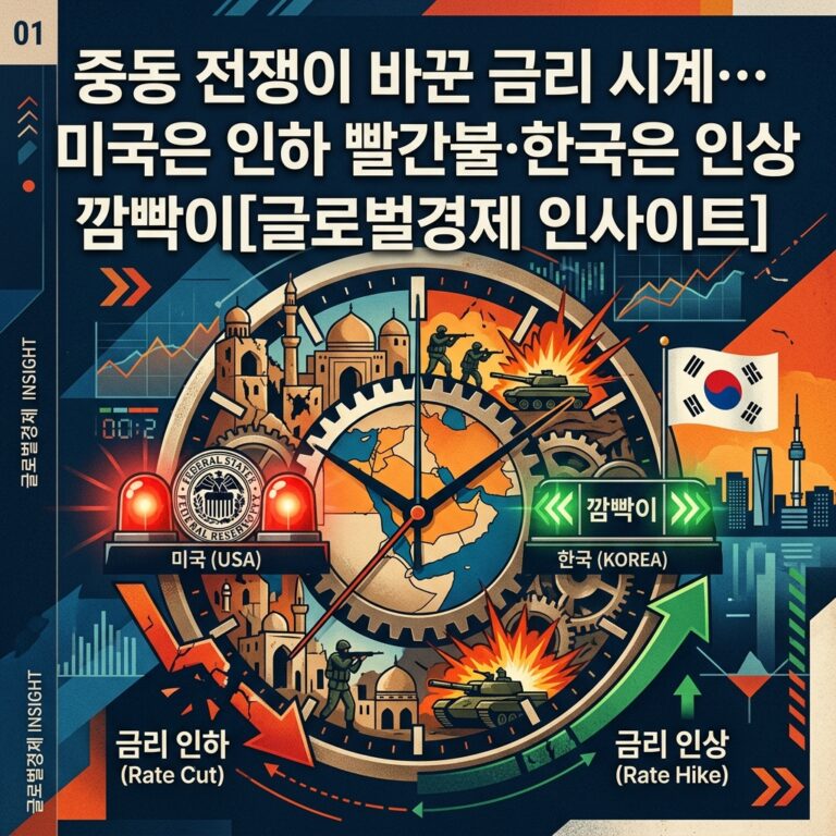 중동 전쟁이 바꾼 금리 시계… 미국은 인하 빨간불·한국은 인상 깜빡이[글로벌경제 인사이트]