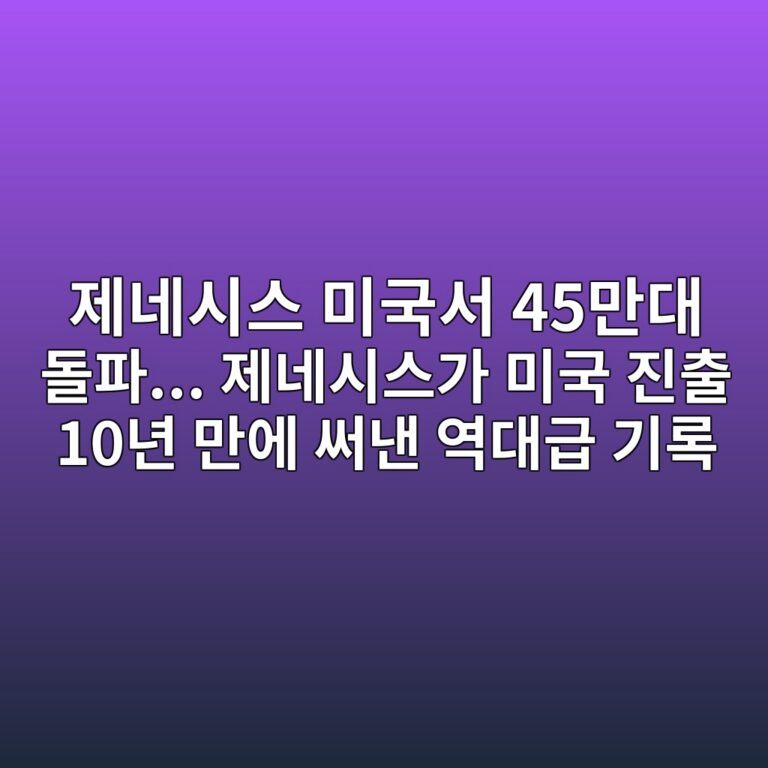 제네시스 미국서 45만대 돌파… 제네시스가 미국 진출 10년 만에 써낸 역대급 기록